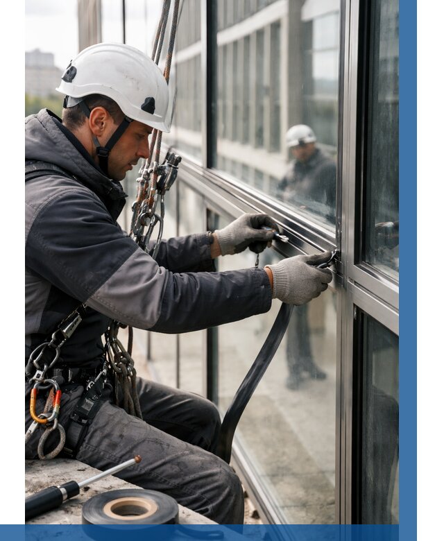 Ремонт витражных конструкций в Череповце от 3577 р. | ВЫСОТНИК-Чрп