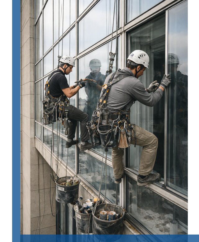 Ремонт витражных конструкций и фасадного остекления в Череповце