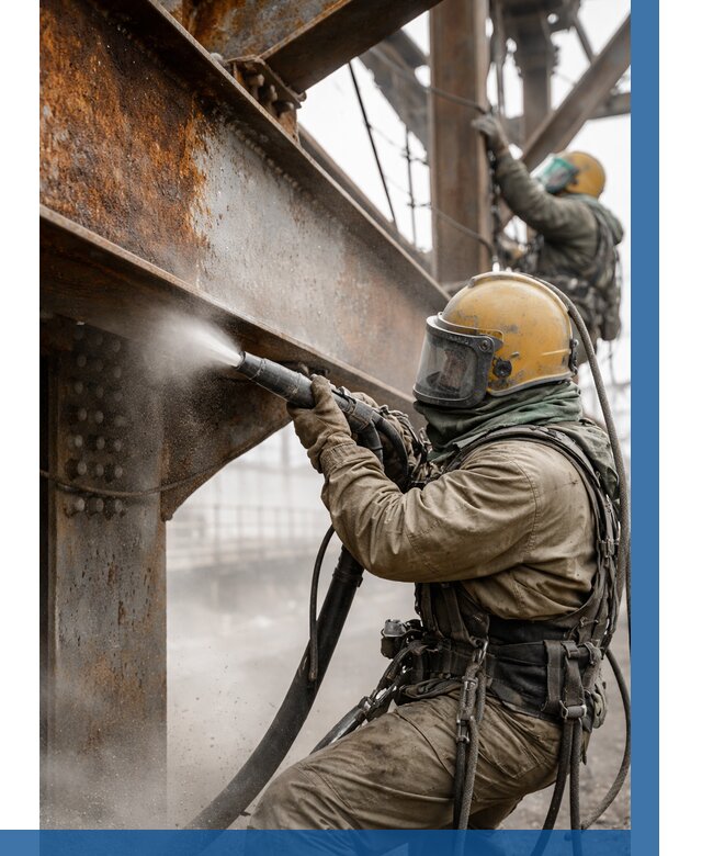 Пескоструйная очистка металлоконструкций в Череповце по 613 р. ВЫСОТНИК-Чрп