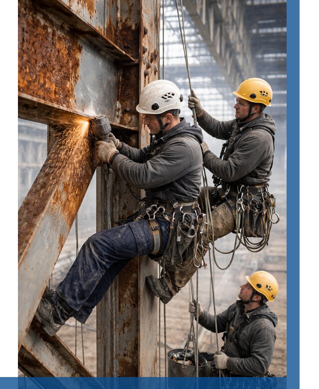 Зачистка металла от ржавчины в Череповце от 358 р. | ВЫСОТНИК-Чрп