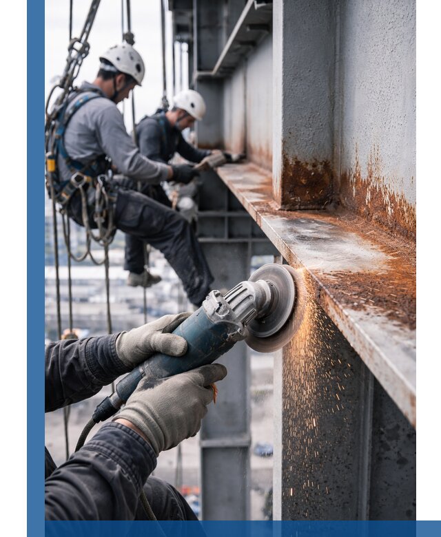 Зачистка металла от ржавчины и подготовка поверхностей в Череповце