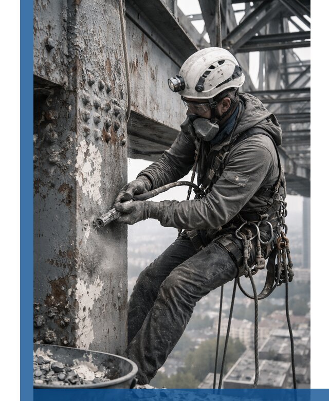 Удаление старой краски с металлических конструкций в Череповце