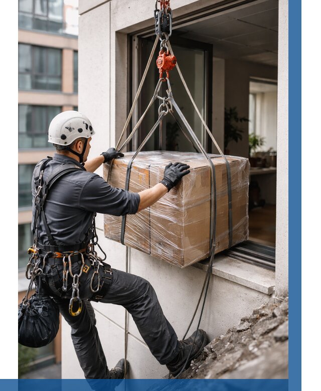 Подъем груза через окно в Череповце от 4599 р. | ВЫСОТНИК-Чрп