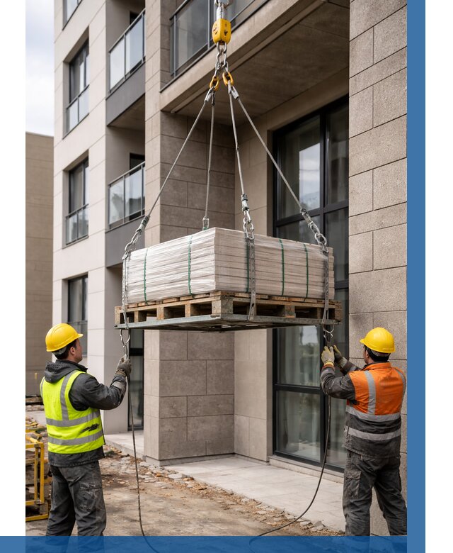 Подъем керамогранита на этаж в Череповце от 3577 р. | ВЫСОТНИК-Чрп