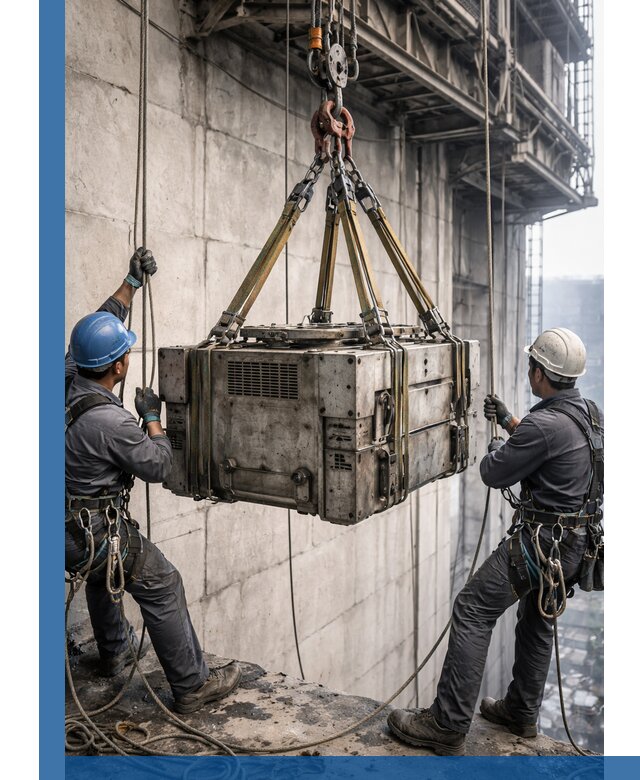 Такелажные работы на высоте, подъем и монтаж грузов в Череповце