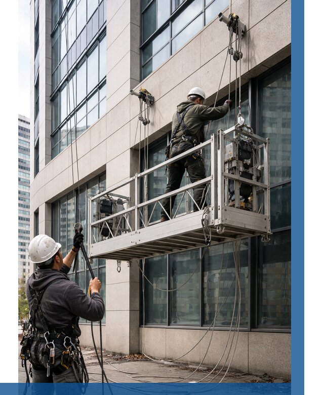 Монтаж и подъем фасадной люльки в Череповце от 12265 р. | ВЫСОТНИК-Чрп