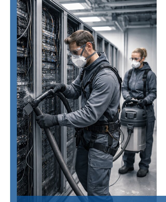 Обеспыливание серверной комнаты в Череповце, профессиональная очистка