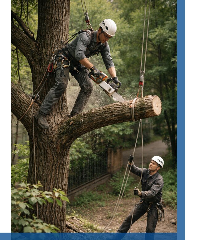 Спил деревьев альпинистами в Череповце от 8177 р. | ВЫСОТНИК-Чрп