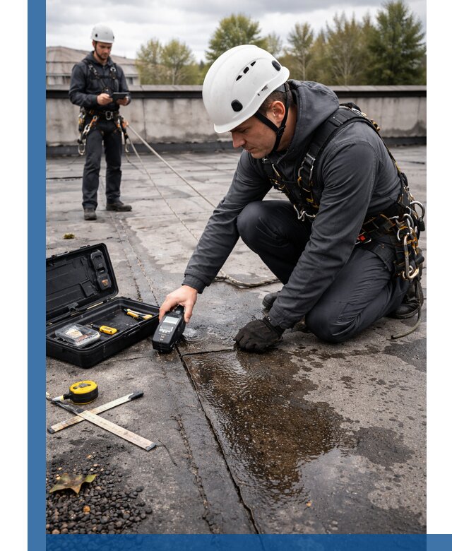 Обследование кровли на протечки и выявление дефектов в Череповце