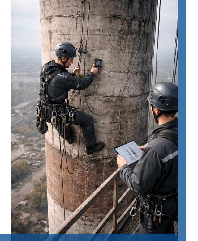 Обследование дымовой трубы в Череповце от 8177 р. | ВЫСОТНИК-Чрп
