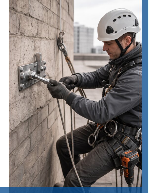 Установка анкерных точек в Череповце от 3577 р. | ВЫСОТНИК-Чрп